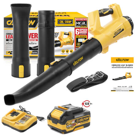เครื่องเป่าใบไม้ไร้สาย (พร้อมแบตเตอรี่) DELTON รุ่น CBL-369P ULTRAFLEX 20V 4AH_1